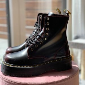 Cherry Red Platform Doc Martens